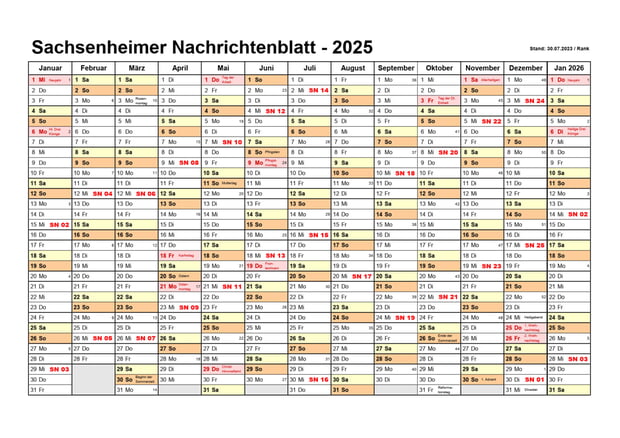 Sana Erscheinungsetermine 2025